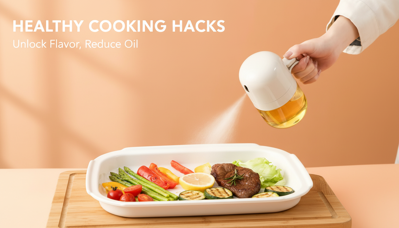 300ml Glass Oil Sprayer for Air Fryer & BBQ Cooking