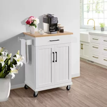 Kitchen Cart with Drawer Storage: Prep Space & Order